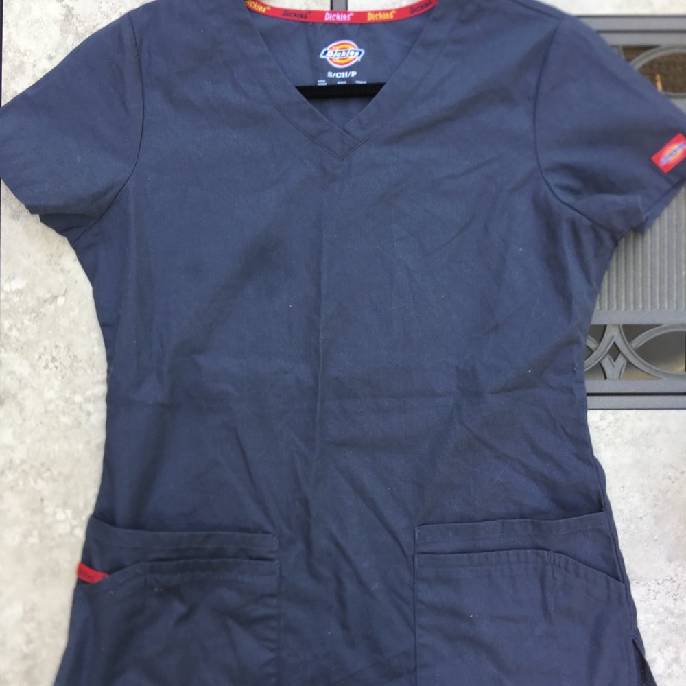 Dickies Gray Scrub Top